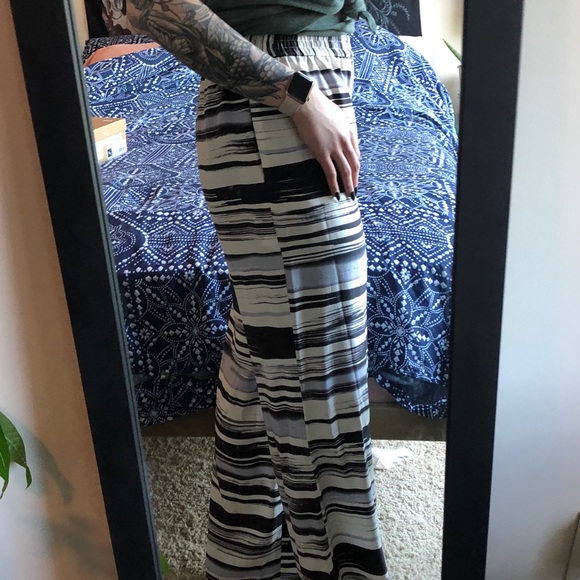 Parker silk wide leg pants L - Picture 3 of 5